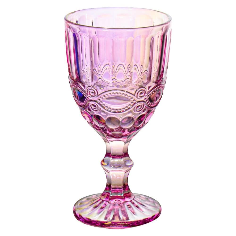 Taça de Vidro Rosa Furta-Cor Lace 330ml 1 peça - Haus Concept Brinox