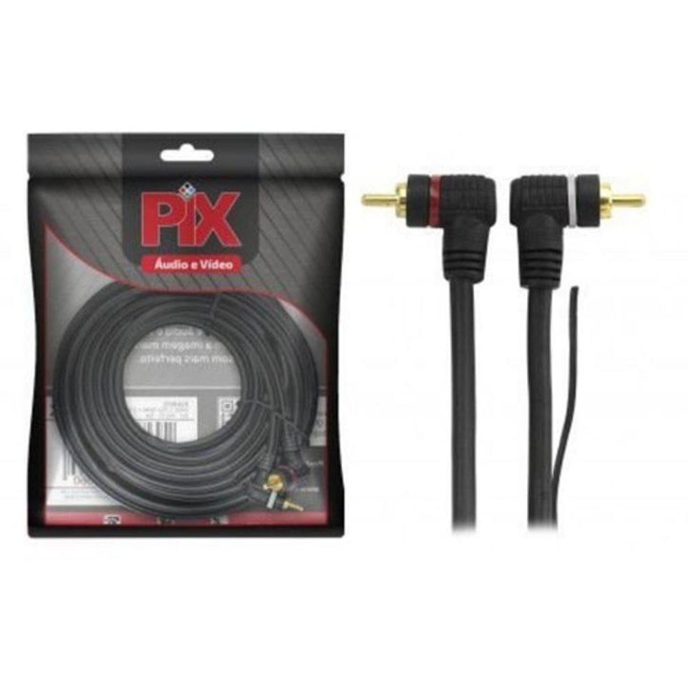 Cabo Rca 90º 5 Metros 4Mm Blindado Automotivo Profissional