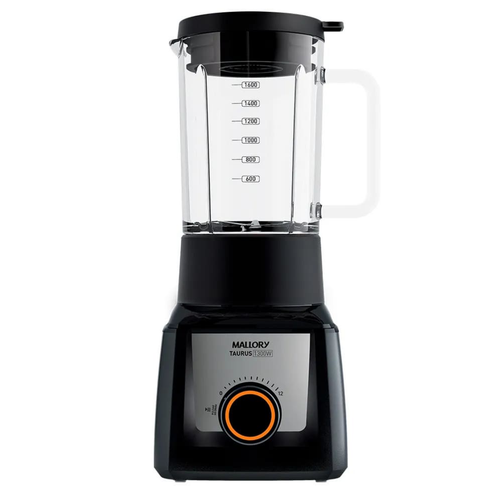 Liquidificador Mallory Taurus Preto 1300W 12 Vel 127V
