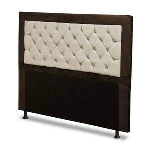 Cabeceira Para Cama Box Solteiro 90 cm Berlim Marrom Marfim