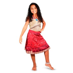 Fantasia Moana 2 Infantil Oficial Disney Acompanha Colar