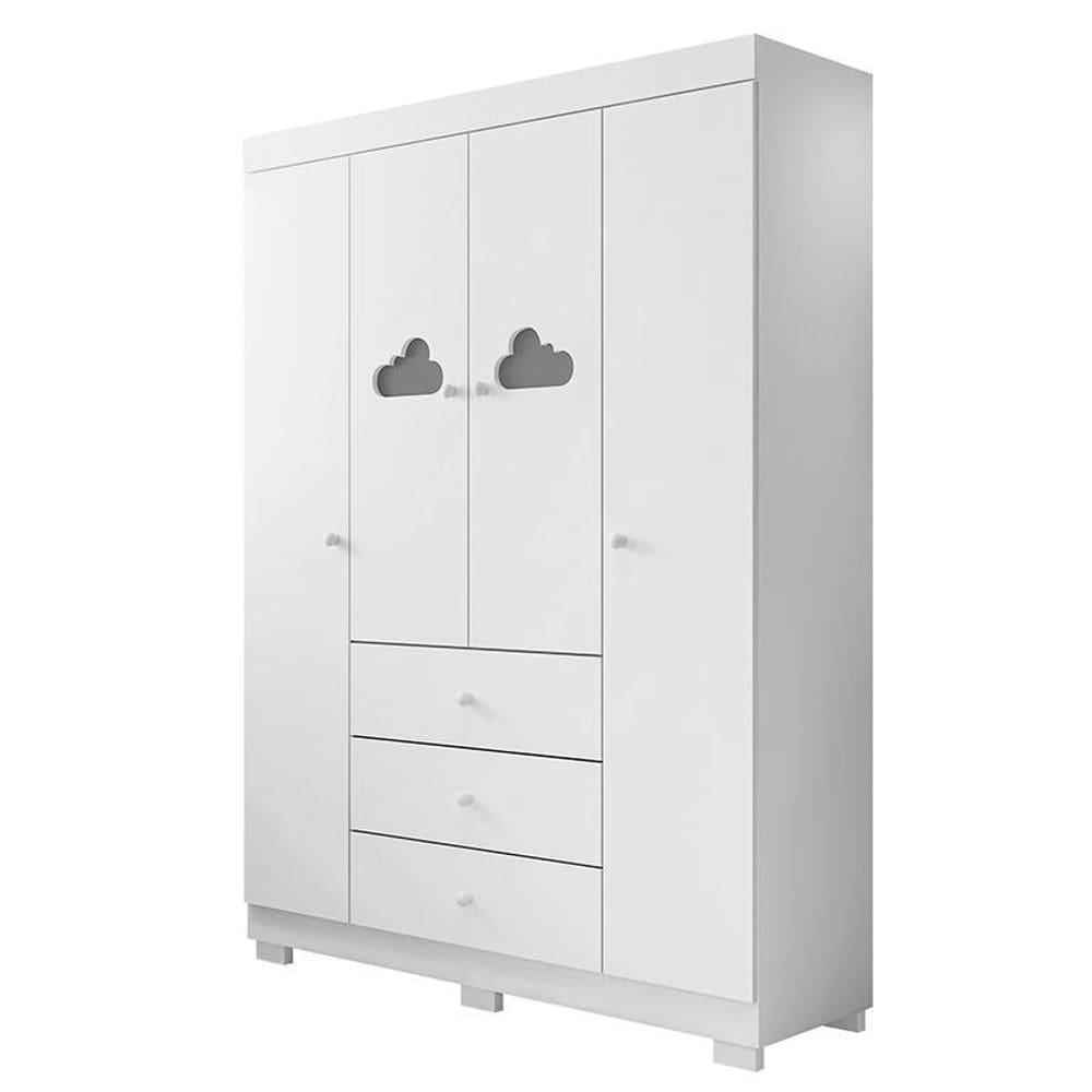 Guarda Roupa Infantil Ane 4 Portas e 3 Gavetas - Phoenix Baby