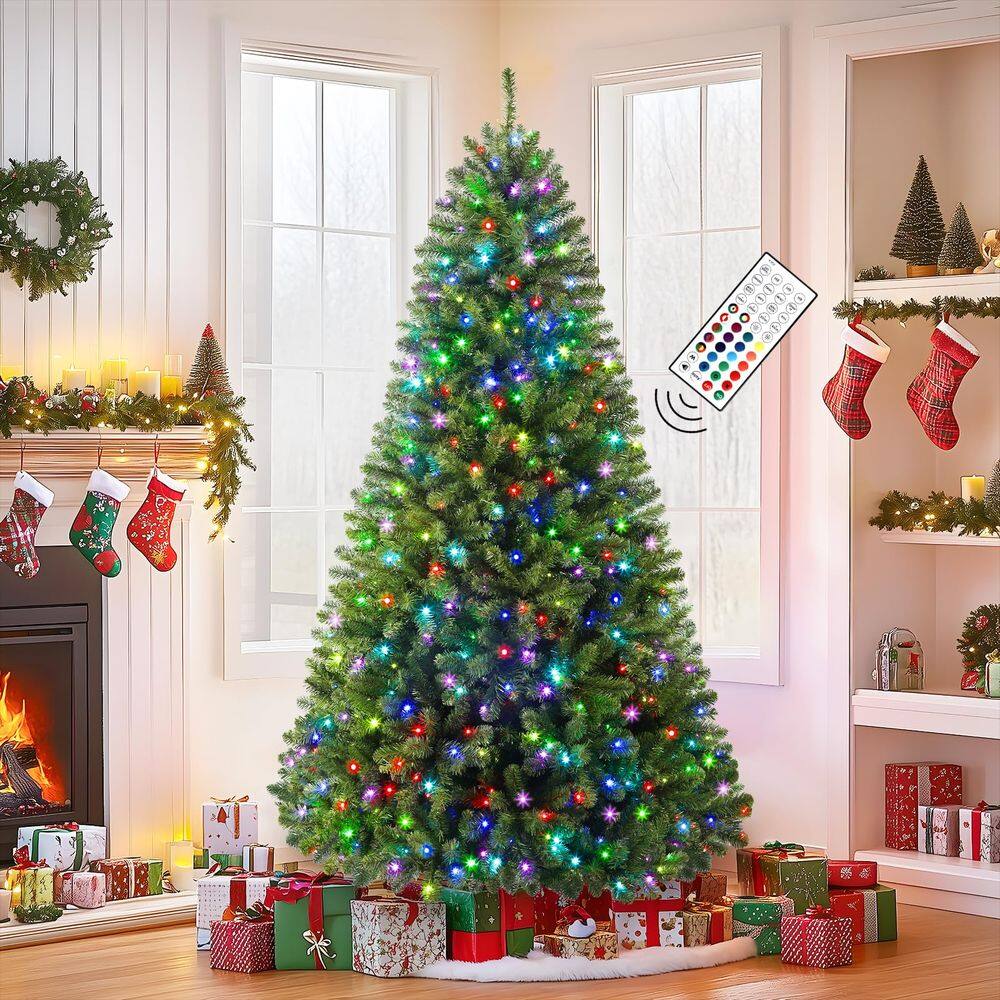 Árvore de Natal ShareConn Prelit de 6 pés com 330 luzes RGB