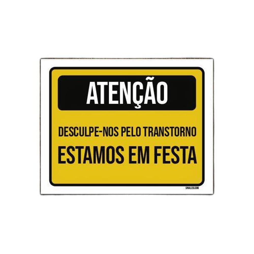 Placa Aniversário Criança Estamos Em Festa 18X23