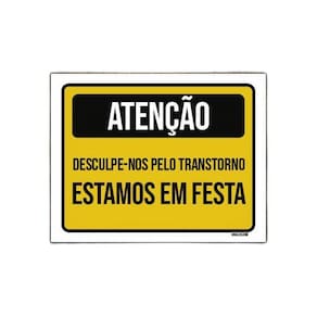Placa Aniversário Criança Estamos Em Festa 18X23