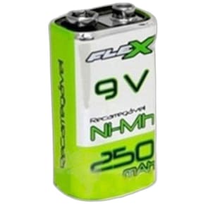 Bateria 9 V 250 Mah Recarregavel Ni-Mh Flex