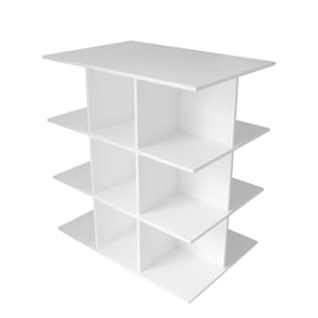 Balcão Central Com Nichos Para Loja Comércio Modular Branco- cód. 206 - Klithovit Decor