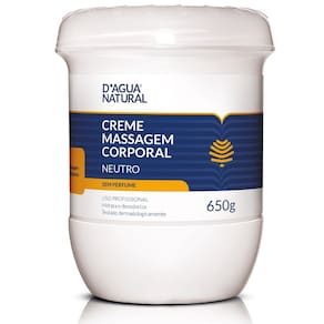 Creme De Massagem Corporal Neutro D`água Natural 650g