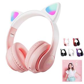 Fone Ouvido Gatinho Bluetooth Infantil Led Meninos E Meninas