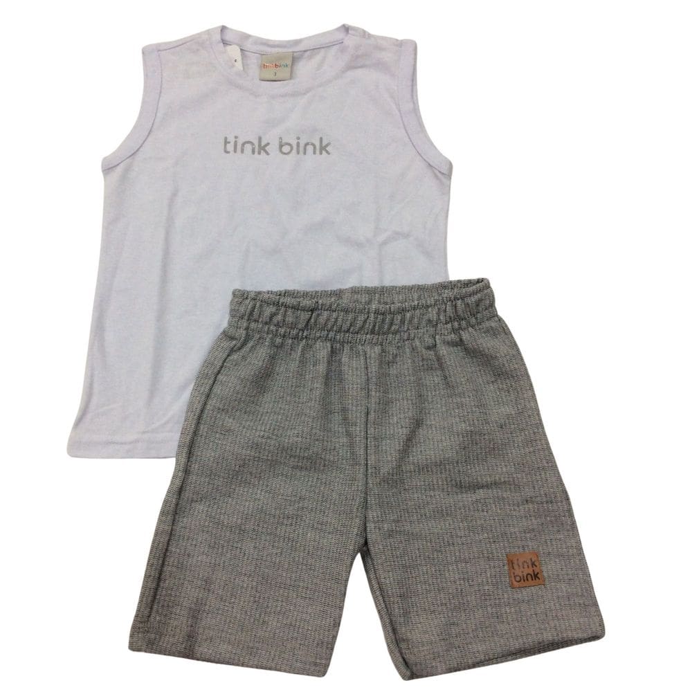 Conjunto Infantil Masc Regata Reveillon Tink Bink Branco