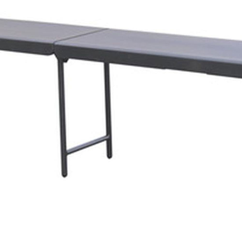 Banco Portatil Dobravel Vira Maleta Camping 180cm - Black