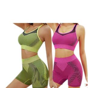 Conjunto Fitness Academia Short + Top Bojo Removível - Kit com 2 Conjuntos