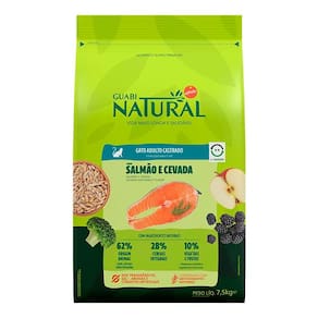 Ração Guabi Natural Gatos Castrados Salmão e Cevada 7,5kg