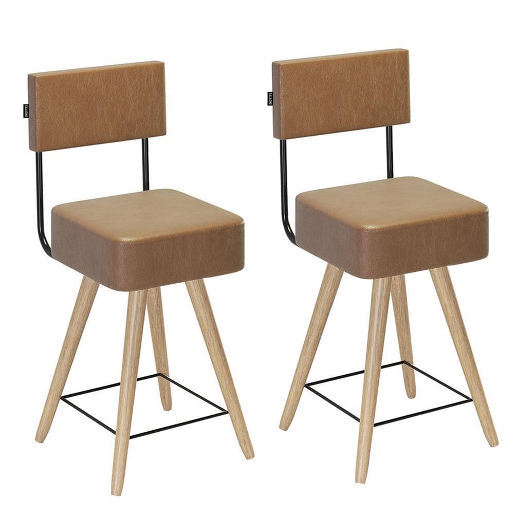 Kit 2 Cadeiras Barcelona 73cm Couríssimo - Salaone