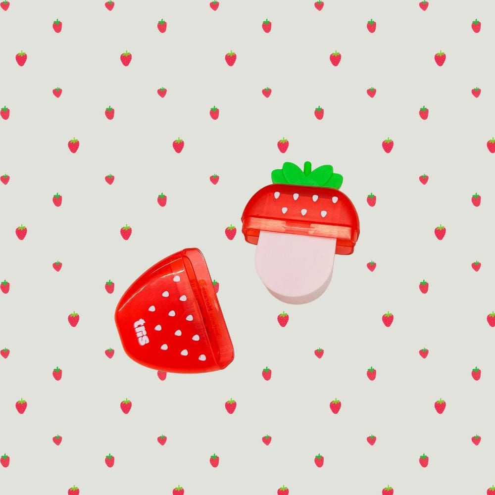 Borracha Escolar Morango Holic C/ Cheirinho de Morango Perfumada - Tris
