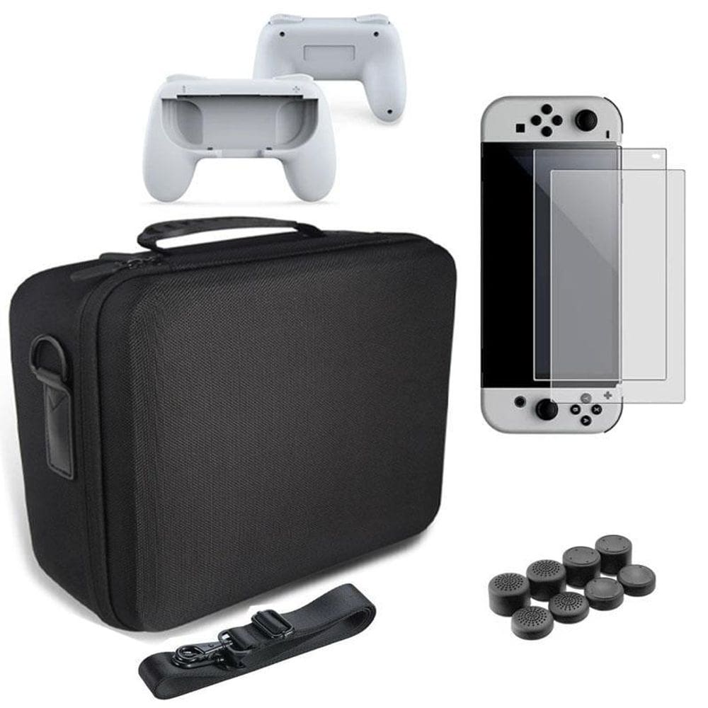 Bolsa Películas Grip Adaptador Controle Nintendo Switch Oled