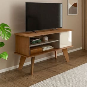 Rack para TV Até 50 Polegadas Frank Cinamomo/Off White - Artely