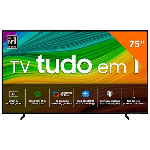 imagem-Smart Big TV 75 Polegadas Samsung QLED 4K com Gaming Hub, QN75Q60DA