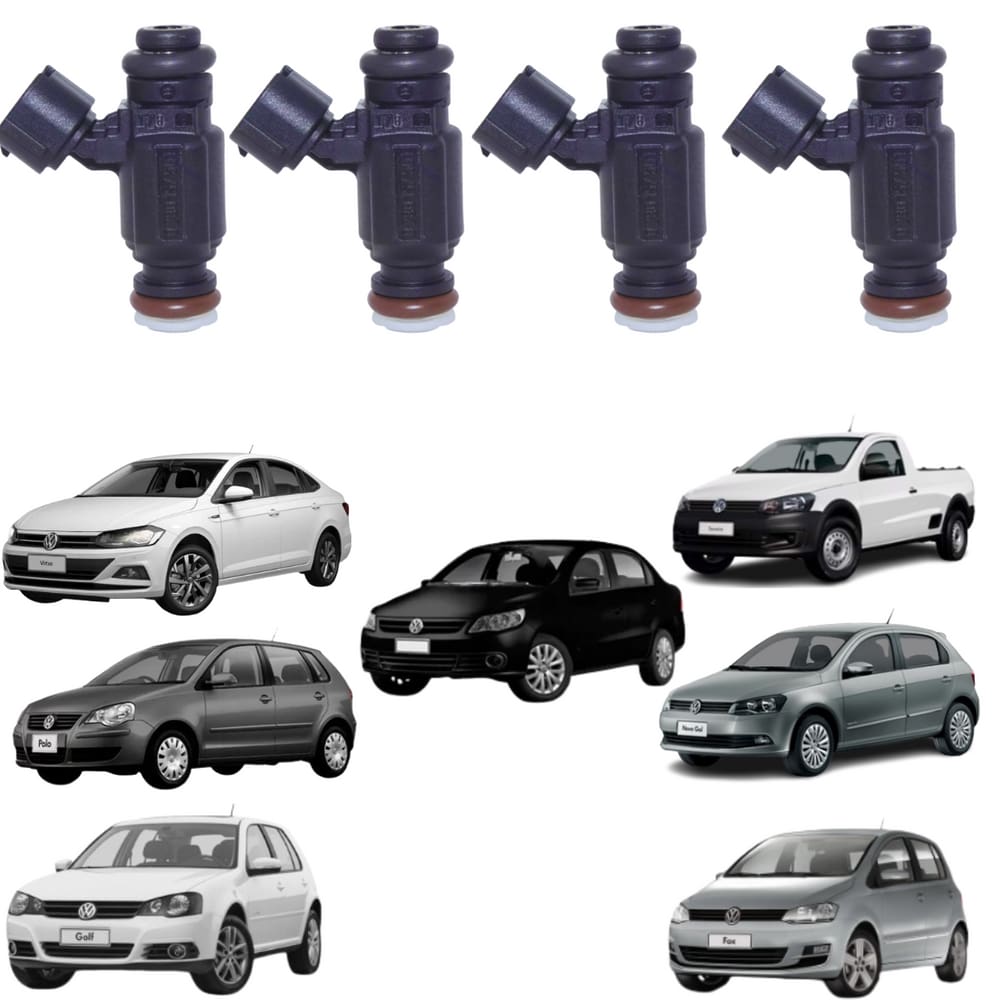 4 Bico Injetores Fox Gol Golf Polo Saveiro Virtus Voyage 1.6