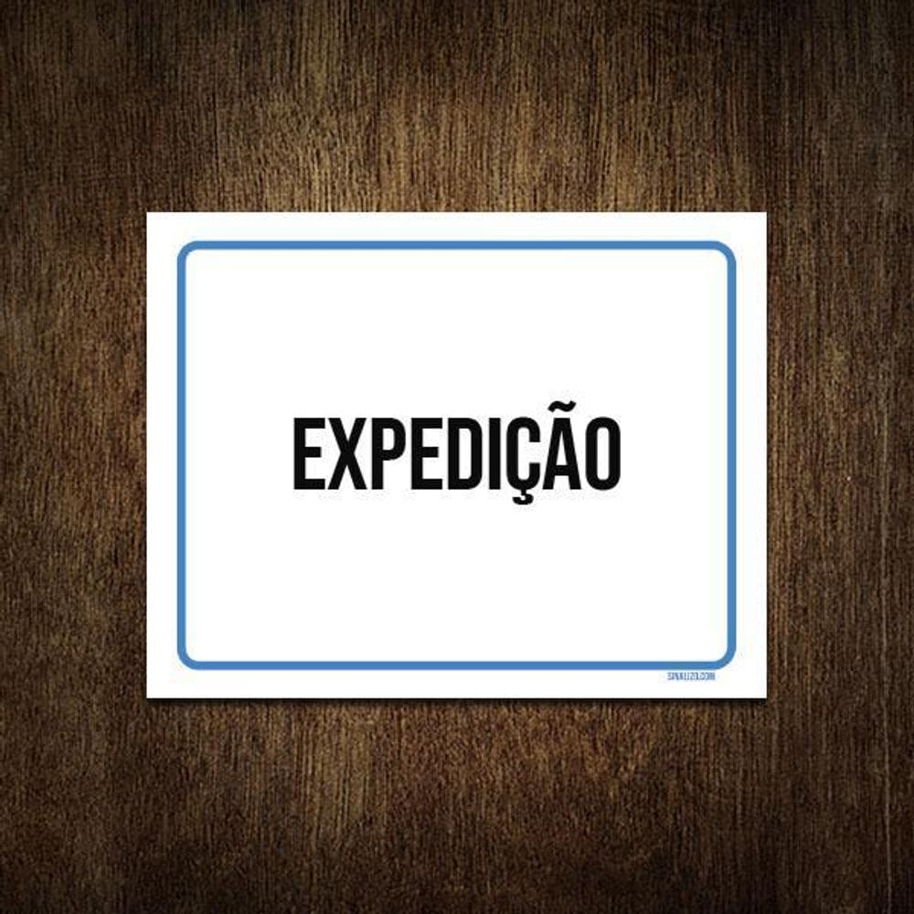 Placa Ambiente Sinalização Setor Expedição 27X35