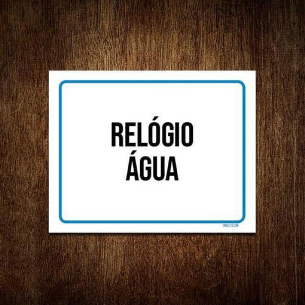 Kit 10 Placas Ambiente Sinalização Setor Relógio Água