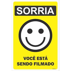 Placa Sorria Você Está Sendo Filmado 20X30Cm