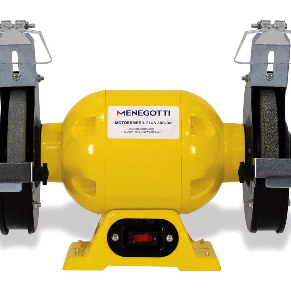 Motoesmeril Plus 300-06"" Mono 1/2cv 127/220v 60hz 300w C/visor C/abrasivos A36 e A60