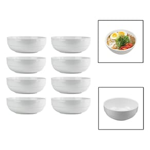 Kit 8 Tigelas Bowl 500Ml Melamina Cumbuca Caldo Sopa Salada