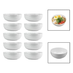 Kit 10 Tigelas Bowl 500Ml Melamina Cumbuca Caldo Sopa Salada