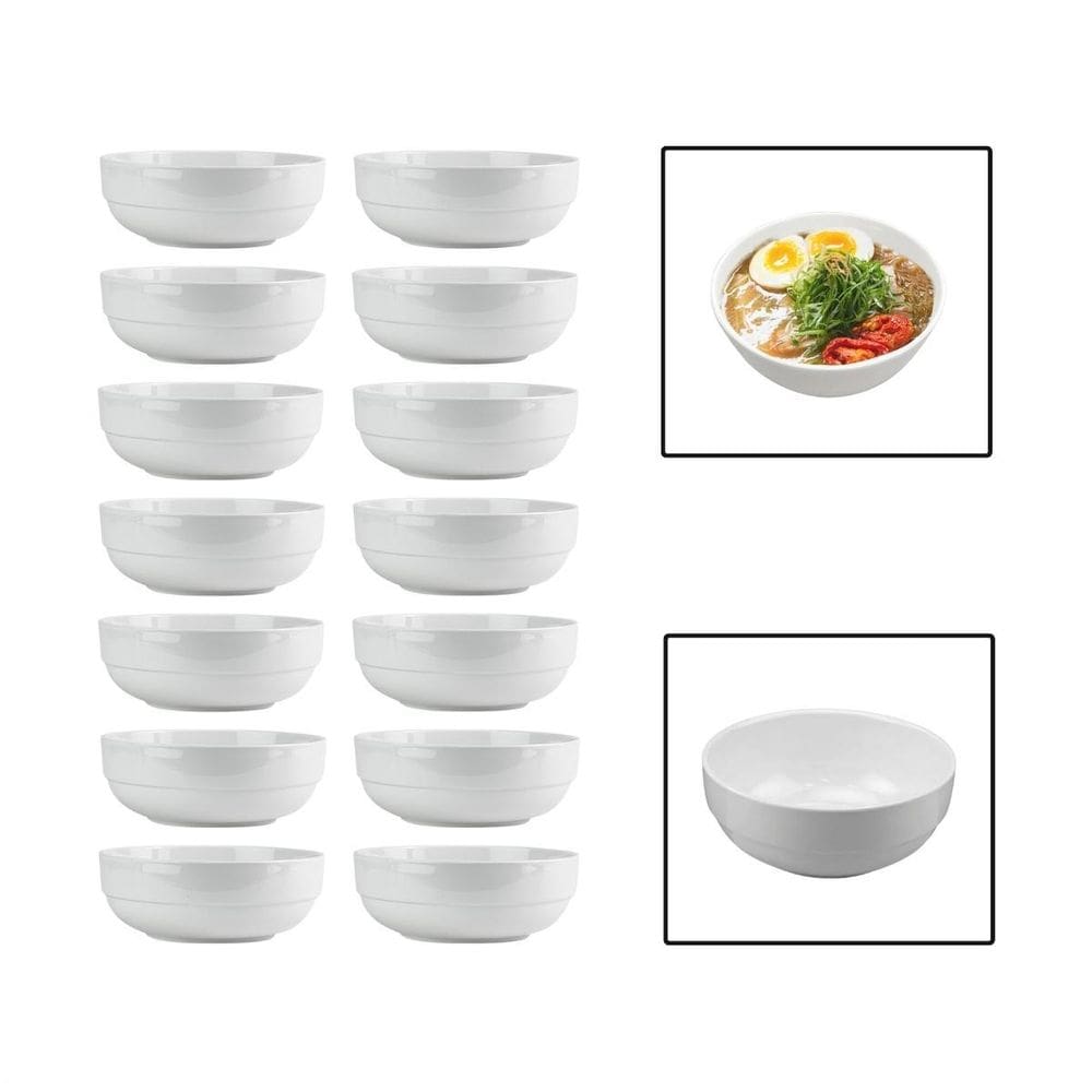 Kit 14 Tigelas Bowl 700Ml Melamina Cumbuca Caldo Sopa Salada