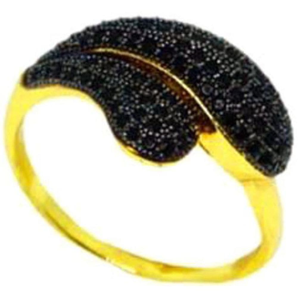Anel Feminino folheado a ouro 18K ondas do mar Tam: 25