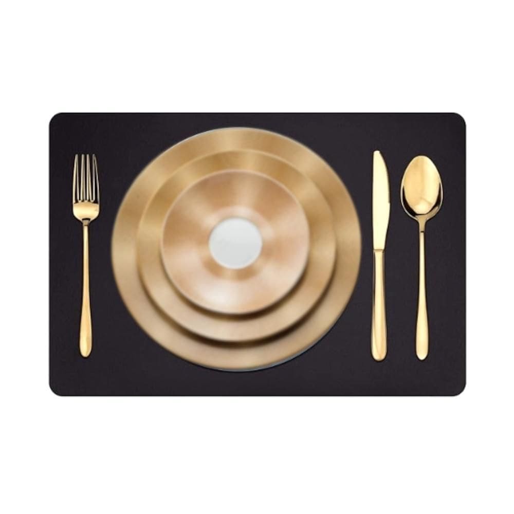 Kit 4 Pçs Jogo Americano Mesa Jantar Sala Restaurante Couro