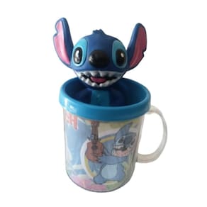 Kit Caneca + Boneco Top - Stitch +/- 15 Cm - Boneco Borracha