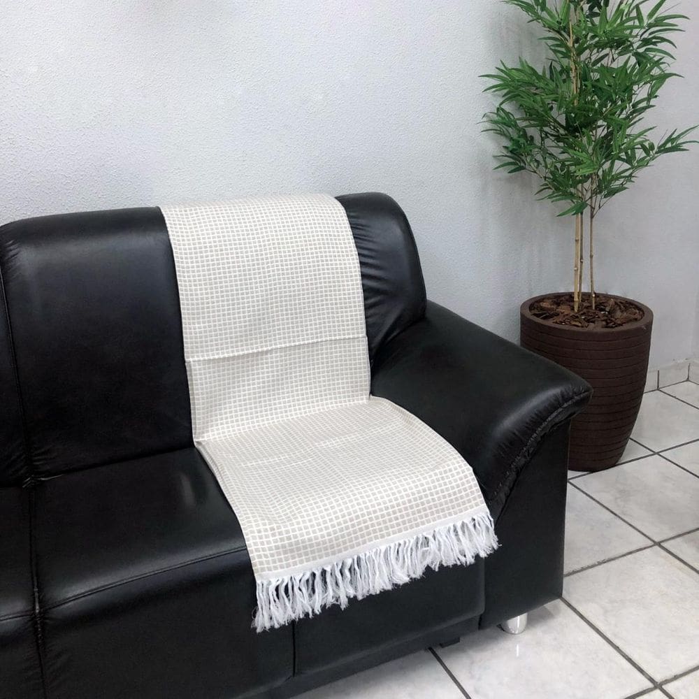 Peseira Cama Casal Queen Manta Decorativa 210Cm X 45Cm