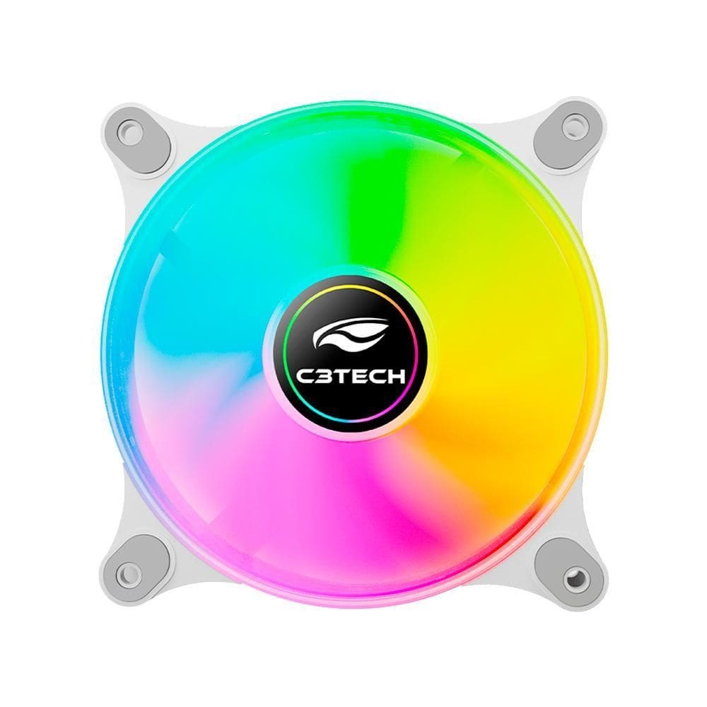 Cooler Fan Gamer, Led, F9-L170Wh, 12Cm, C3Tech Gaming,Branco