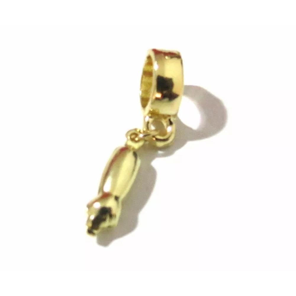 Berloque para pulseira de Figa Sorte Folheado a Ouro 18k