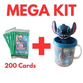 Top Mega Kit Boneco + 200 Cards + Caneca Stitch +/- 15 Cm