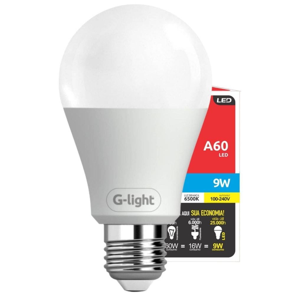Lampada Redonda Econômica E Potente 9W 3000K 6500K E27