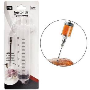 Injetor De Temperos De Plastico Seringa 60Ml