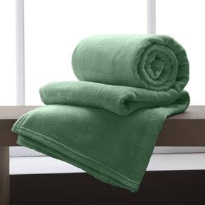 Cobertor / Manta De Microfibra Casal 180 G/M - Andreza Verde