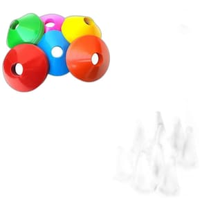 Kit 20 Itens Para Treino Funcional E Agilidade -Cone E Prato