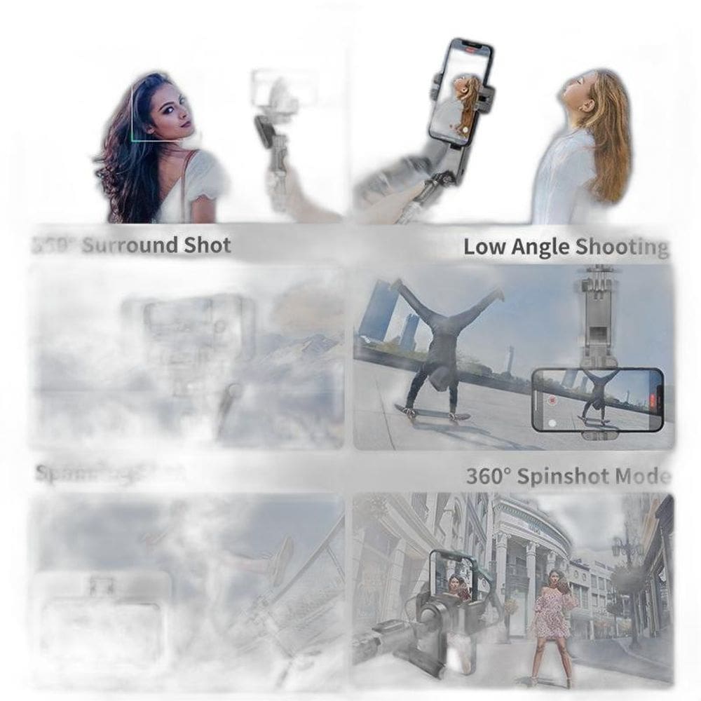 Bastão Estabilizador Pau Selfie Gimbal Q18: App Flash