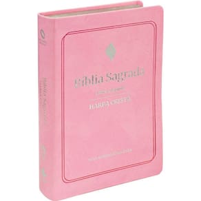 Bíblia Sagrada NAA com Harpa Cristã e Letra Gigante Rosa SBB