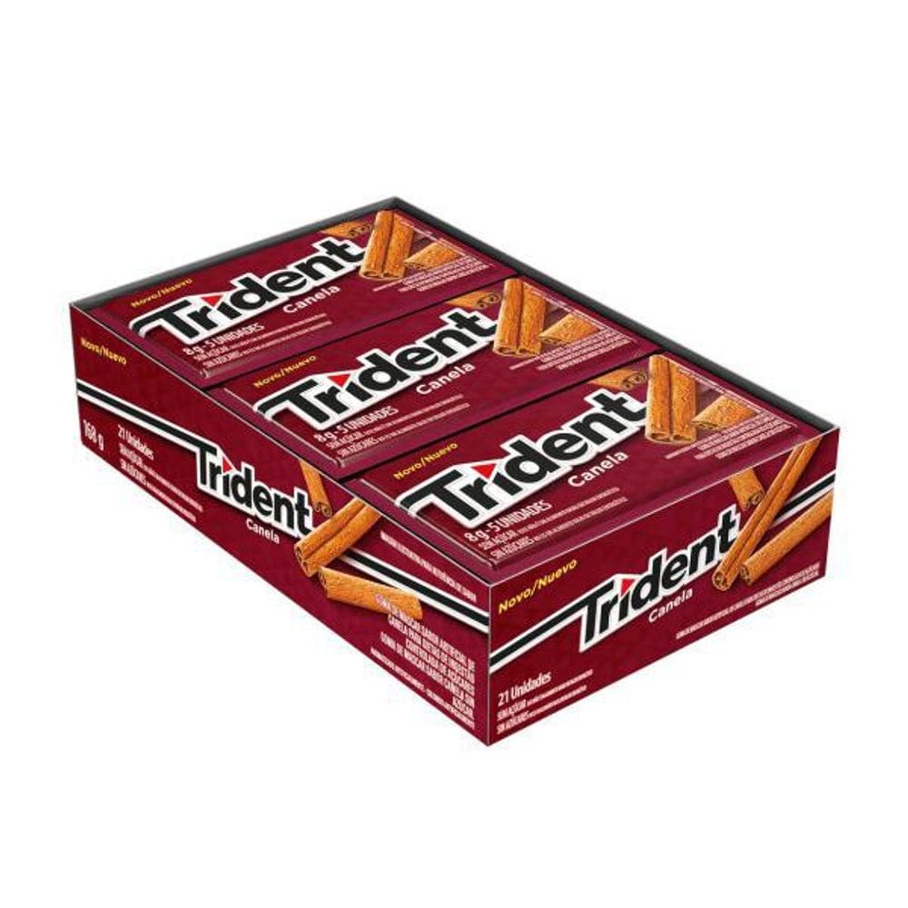 Trident Canela Chiclete Caixa Com 21