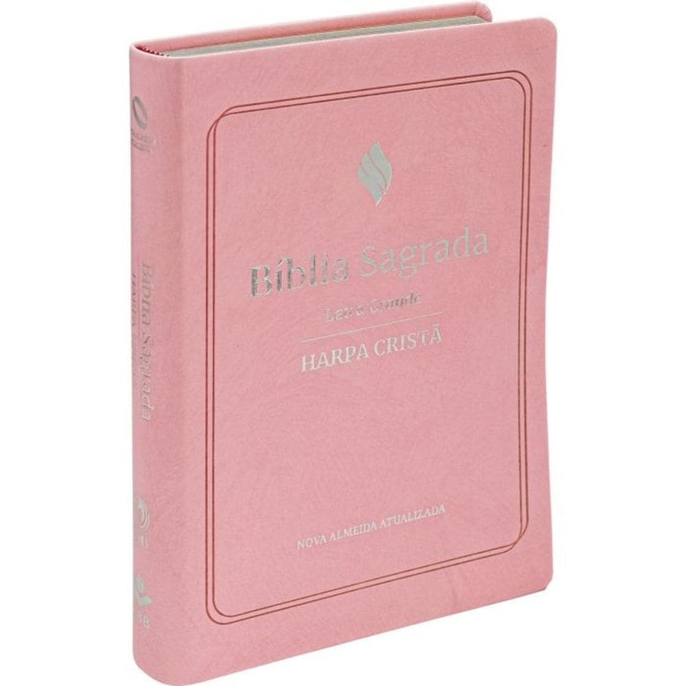 Bíblia Sagrada NAA c/ Harpa Cristã e Letra Grande Rosa SBB