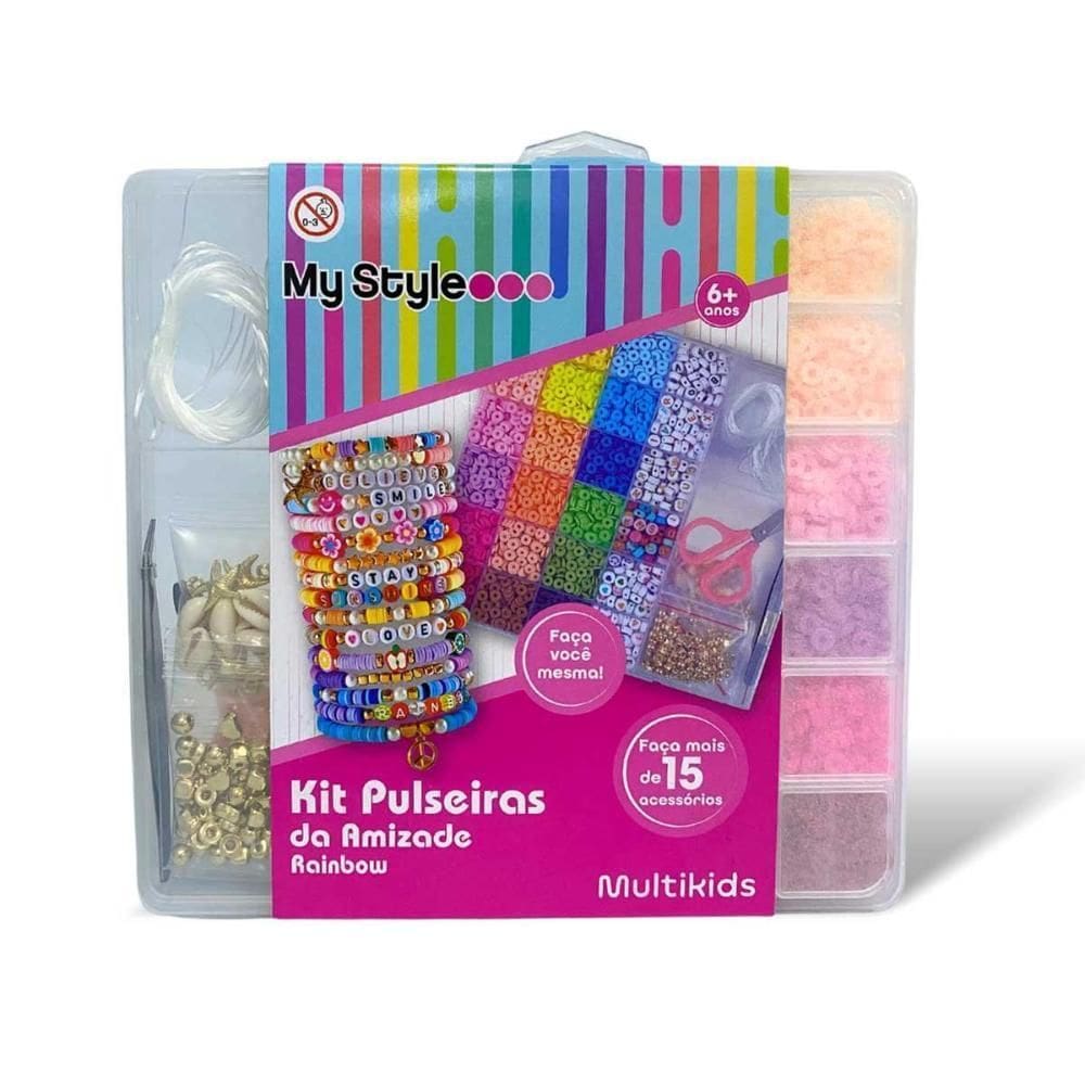 Kit Pulseiras Da Amizade Multikids My Style M Br2314 Rainbow