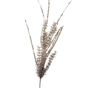 Galho Decorativo Natal Alecrim Glitter Champanhe Luxo 57cm - Bela Flor