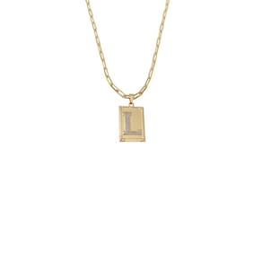 Cordão 60Cm Masculino Feminino Pingente Letra L Banhado Ouro