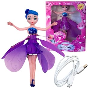Boneca Fadinha Mágica Voadora - Lilás Cbs0041 - Castela
