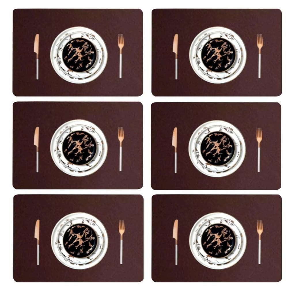 4 Jogos Americanos Mesa Jantar Impermeável + Porta Copos